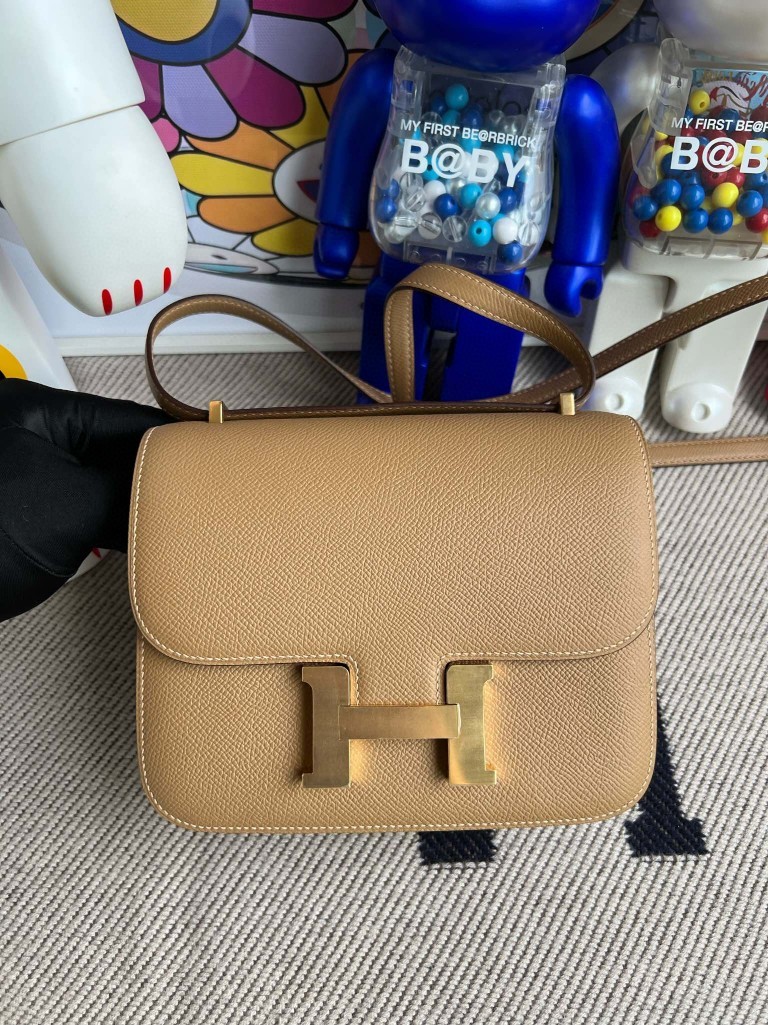 Hermes Mini Constance Epsom 0M Chai GHW Stamp U